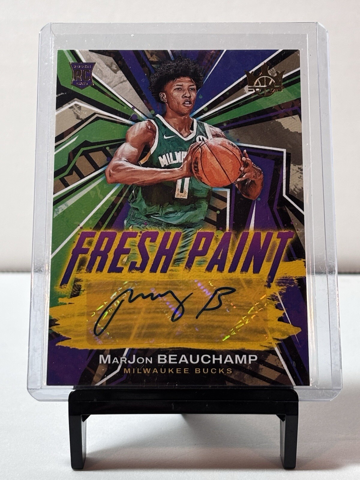 MarJon Beauchamp 22-23 Panini Court Kings Fresh Paint Auto /199 - Bucks