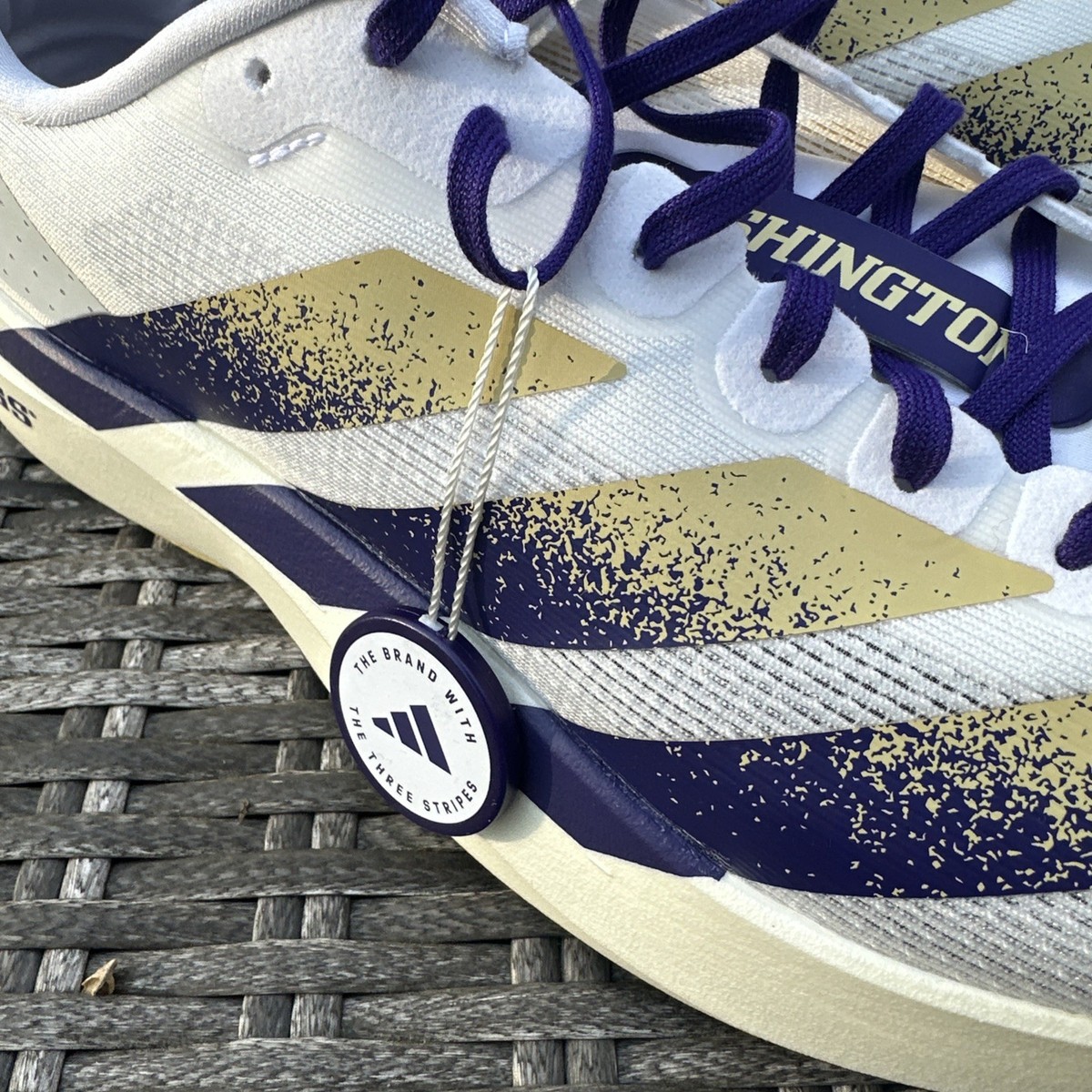 Adidas Adizero Evo SL Washington Huskies Running Shoes JQ4578 Size 12 White #1 adidas x NCAA x Adizero Evo SL  main image 2