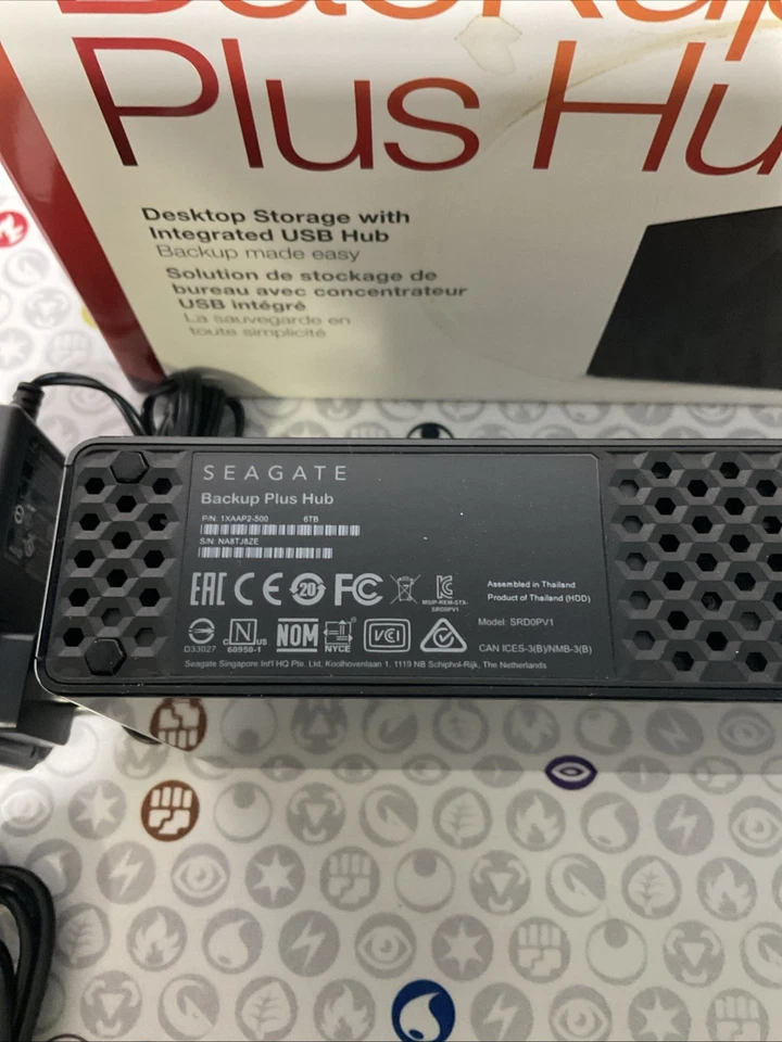 Seagate Backup Plus Hub 6TB Black External Hard Drive - Box - Tested - FastShip! - Image 3 of 4