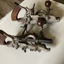 Stanley Vintage Original Woodworking Hand Planes Lot of 2 with Wooden Handles