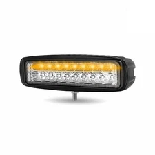 TLED-W4 Universal 6" Rectangular LED Work Lamp/Light with Amber Strobe