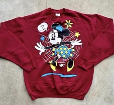 RARE Red Vintage Disney Minnie Mouse Graphic Sweatshirt 90s