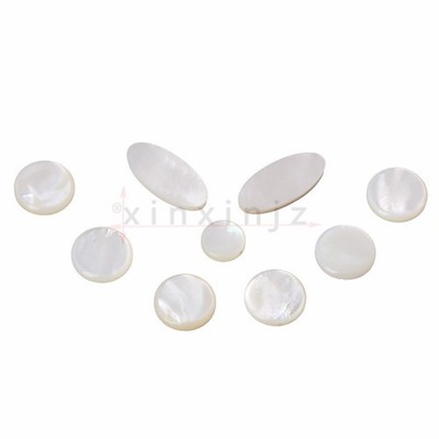 Set of 9PCS Natural White   Shell Saxophone Key Buttons Inlays #qm