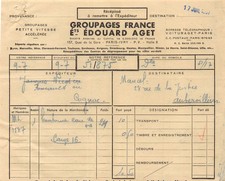 1937 GROUPAGES FRANCE ETS EDOUARD AGET IN PARIS - M. FOUCAULD A COGNAC