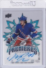 2024-25 Upper Deck Ice Premieres Auto Blue Matt Rempe RC /199 #IPA-RE New York