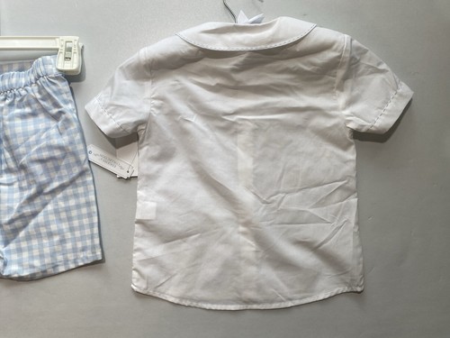 NEW- Size 5 Kids Edgehill Collection Top & Bottom 2 PieceSet Cotton White & Blue - Picture 7 of 11