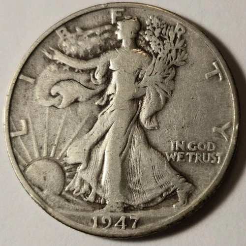 1947 D Liberty Walking Half Dollar 90% Silver