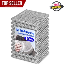 10pcs Multipurpose Wire Miracle Cleaning Clothes Thickened Cleaning Sponge Scrub