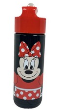 Disney Minnie Mouse Kids Water Bottle Flip Straw 18oz Red Black