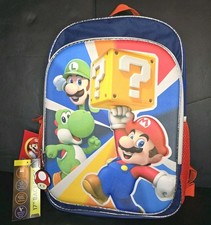 Mario "Game Time" Mario, Yoshi y Luigi 17" pulgadas de alto gráfico niños mochila bolso
