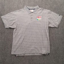 Vintage Dupont Racing Shirt Mens XL Polo Blue White Check Nascar Motorsports