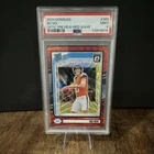 2024 Panini Donruss Rated Rookie Bo Nix #369 Optic Preview Red Wave Prizm PSA 9