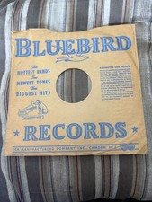  116 BLUEBIRD Record Sleeve Only 78 Rpm 10 Inch Hottest Bands AS IS 