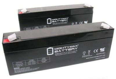 NEW Mighty Max Battery Set of 2 Batteries 2.3 AH   12V - ML2.3-12 SLA - MH64075