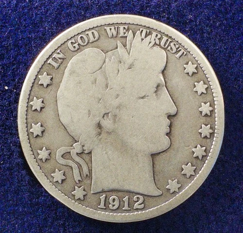 RARE Beautiful 1912-D U.S. Barber Half Dollar (SILVER) KM 116