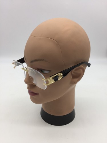 Versace Eyeglasses Optical Frame 61-17-145 Gold/Black - Picture 3 of 9