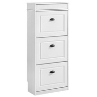 Sobuy Schuhschrank Schmal Mit 3 Klappen - Schmaler Schuhkipper FSR94-WG