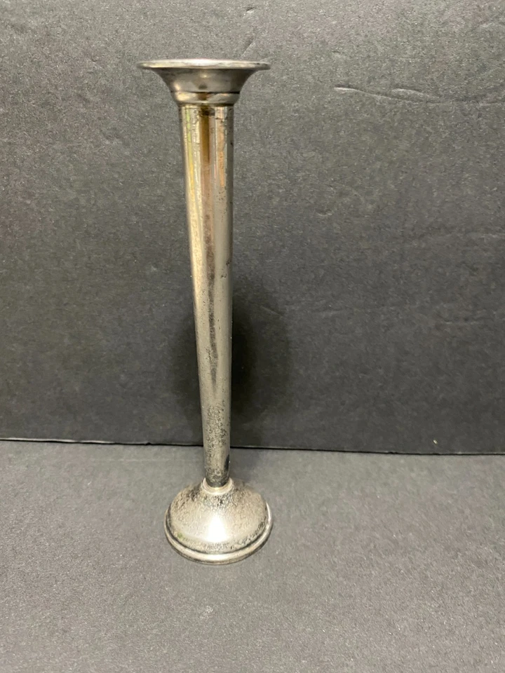 Jarrón Wallace de plata esterlina reforzado con peso 6 1/8" 1,4 oz 40 g Foto 4 de 4