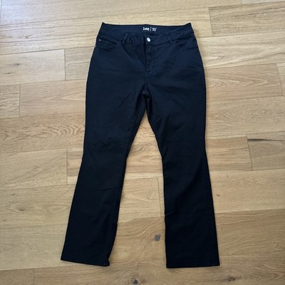 Lee Regular Fit Boot Cut Mid Rise Jeans Men s Size 18W M Black Cotton Blend