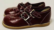 Girl s Buckled Mary Janes Kinney Kids - Size 3D - Oxblood Shoes - Vintage