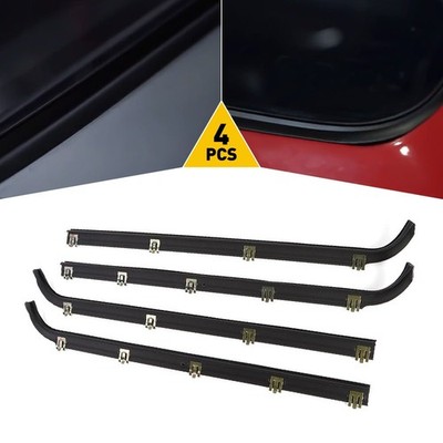 Car Front Window Sweep Felt Trim Seal Weatherstrip Kit LH+RH 1987-1997 For Ford