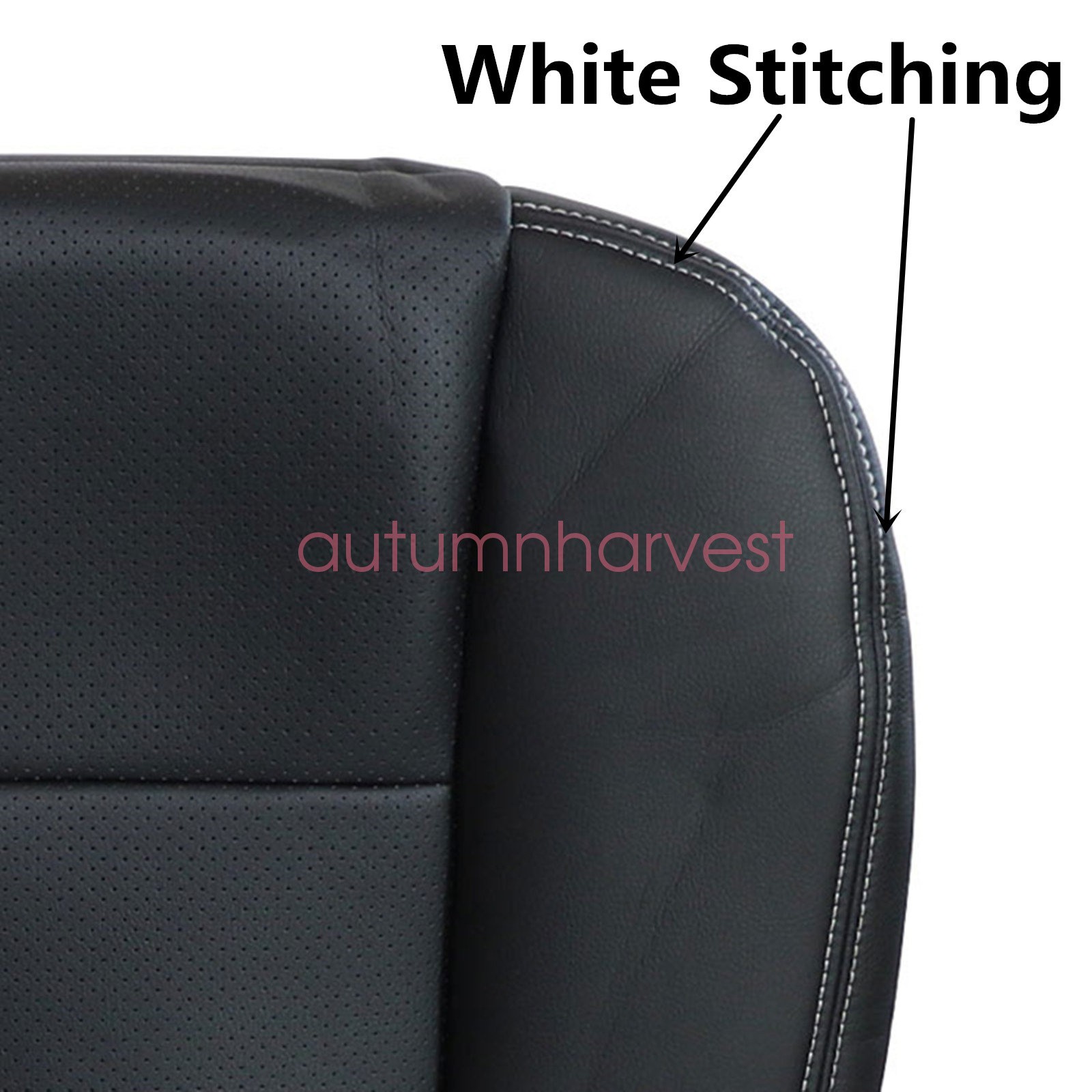 For 2009-2014 Ford F150 Front Bottom & Top Seat Cover Black + Headrest Cover