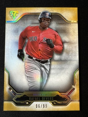 Rafael Devers 2020 Topps Triple Threads #11 Gold #/99