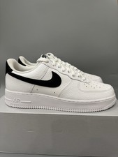 CT2302-100 Mens Nike Air Force 1 Low '07 'White Black Pebbled Leather'