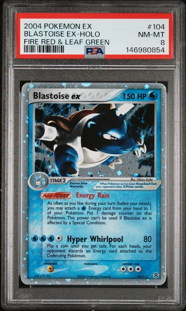 Pokemon Blastoise EX Holo Fire Red & Leaf Green 104 PSA 8