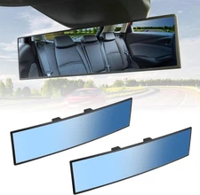 2x 12" Rear View Mirror, Interior Clip-on Wide Angle Rear View Mirror, Universal