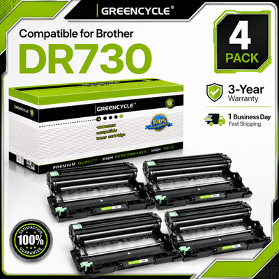 4PK Compatible for Brother DR730 Drum Unit Use with MFC-L2750DW MFC-L2730DW