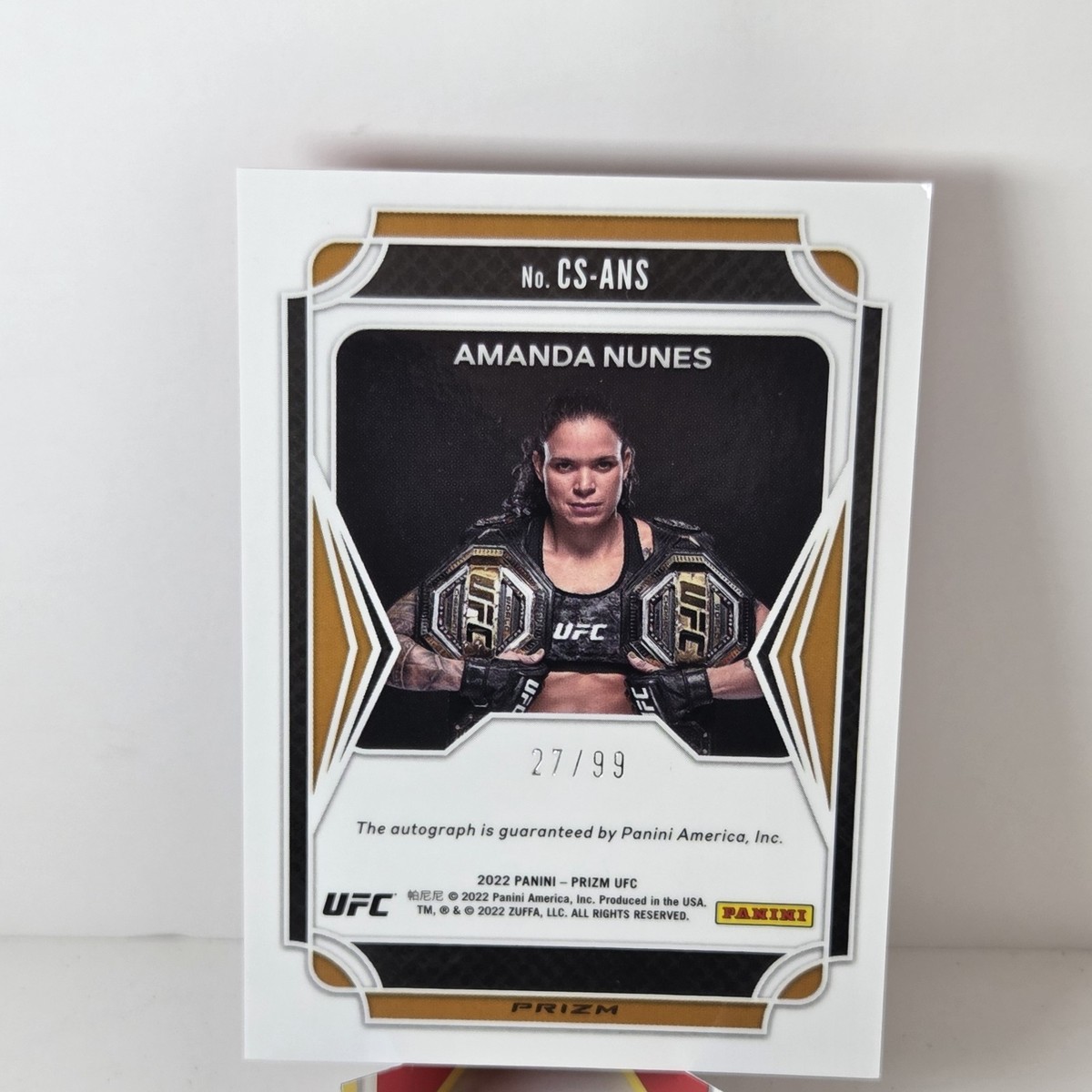 2022 Panini Prizm UFC - Champion Signatures Amanda Nunes #CS-ANS