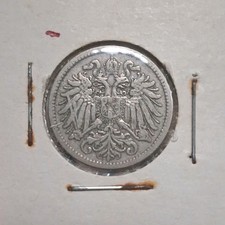 Rare Austria 10 Heller 1895l Coin Double-Headed Eagle