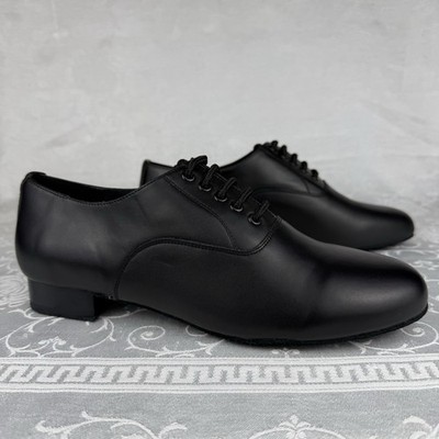 Very Fine Dance Shoes Mens Size US 9.5 Ballroom and Salsa Black Color Dancesport