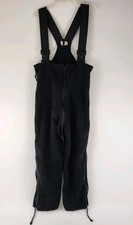 Polartec Pants Mens Small Short Black Fleece Bib Overalls Cold Weather Military
