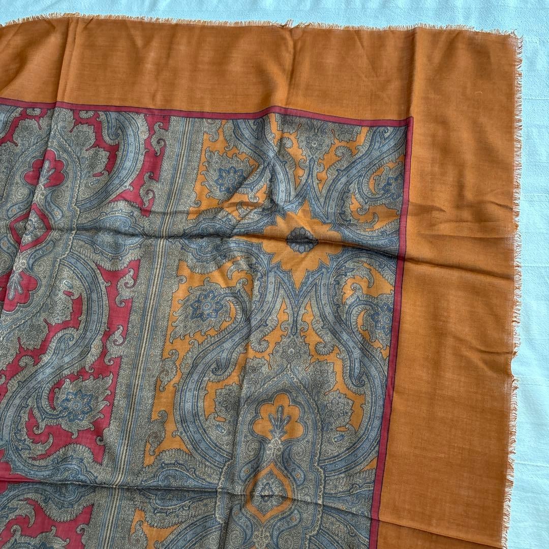 Yves Saint Laurent YSL Cashmere Silk Paisley Shawl Made in Italy Large thumbnail 10