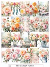 GARDEN ROSES - COMPLETE SHEET OF 20 STICKERS