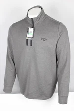 Callaway Men's Opti Dri 1/4 Zip Pullover Golf Large Quiet Shade Heather Pockets
