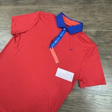 Redvanly Polo Shirt Mens Medium Monroe Red Rio Golf Short Sleeve NWT