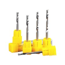 Spiral Carbide Single Flute Downdcut Spiral Router Bits Cutting CNC End Mill Cut