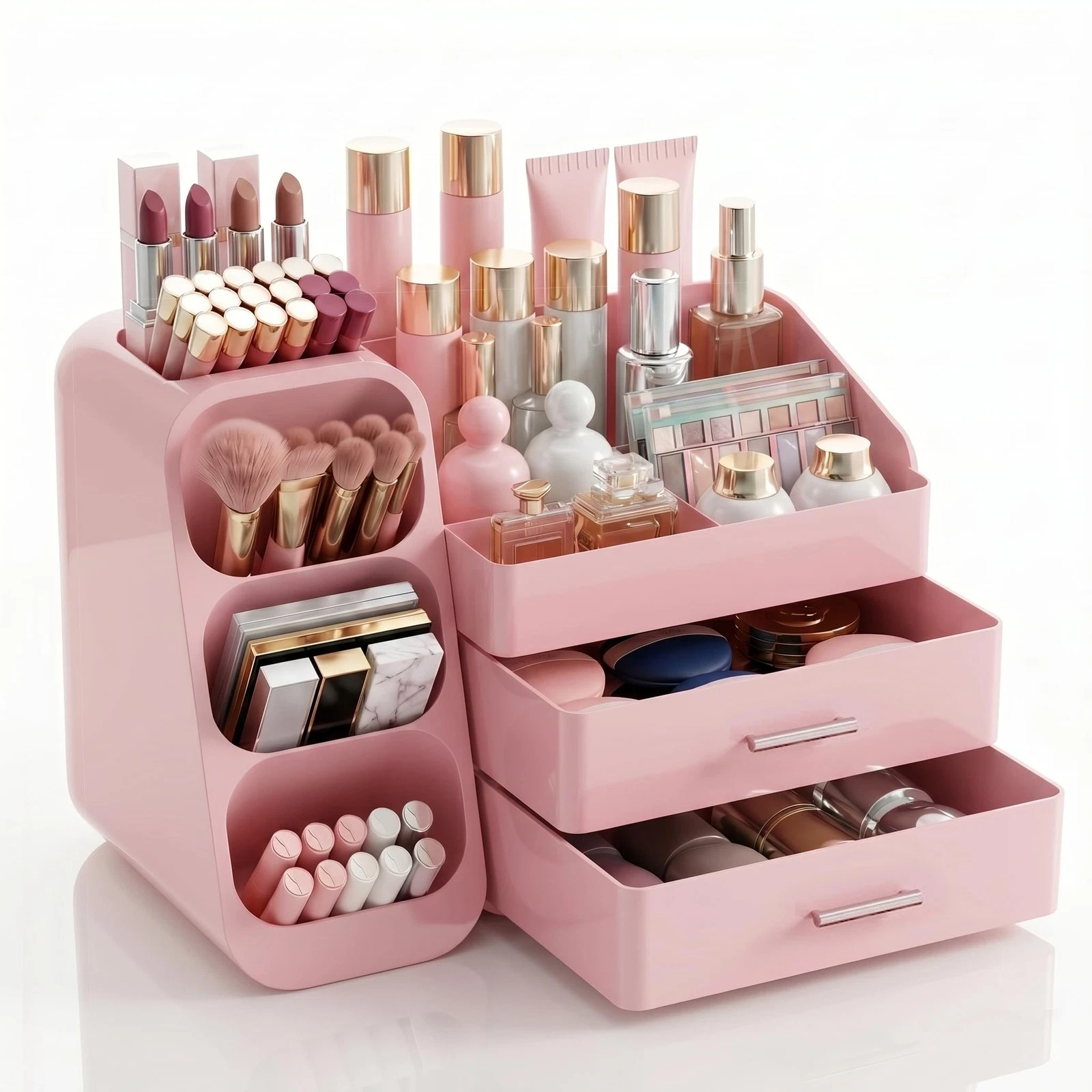 Makeup Organizer with Drawers,Large Capacity Countertop Organizer for Vanity,...