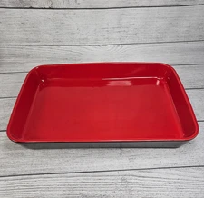 Parini Cookware Ceramic 10.5in x 16.5in Rectangular Serving Dish RED RARE *Promo