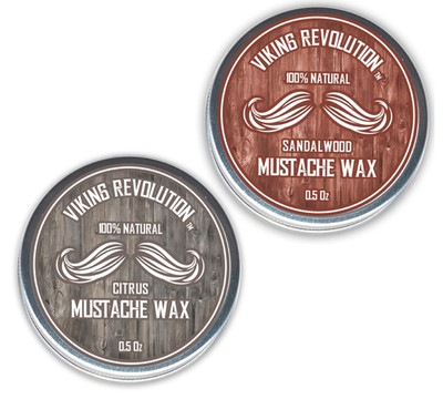 Mustache Wax 2 Pack - Beard & Moustache Wax for Men - Strong Hold Helps Train Ta