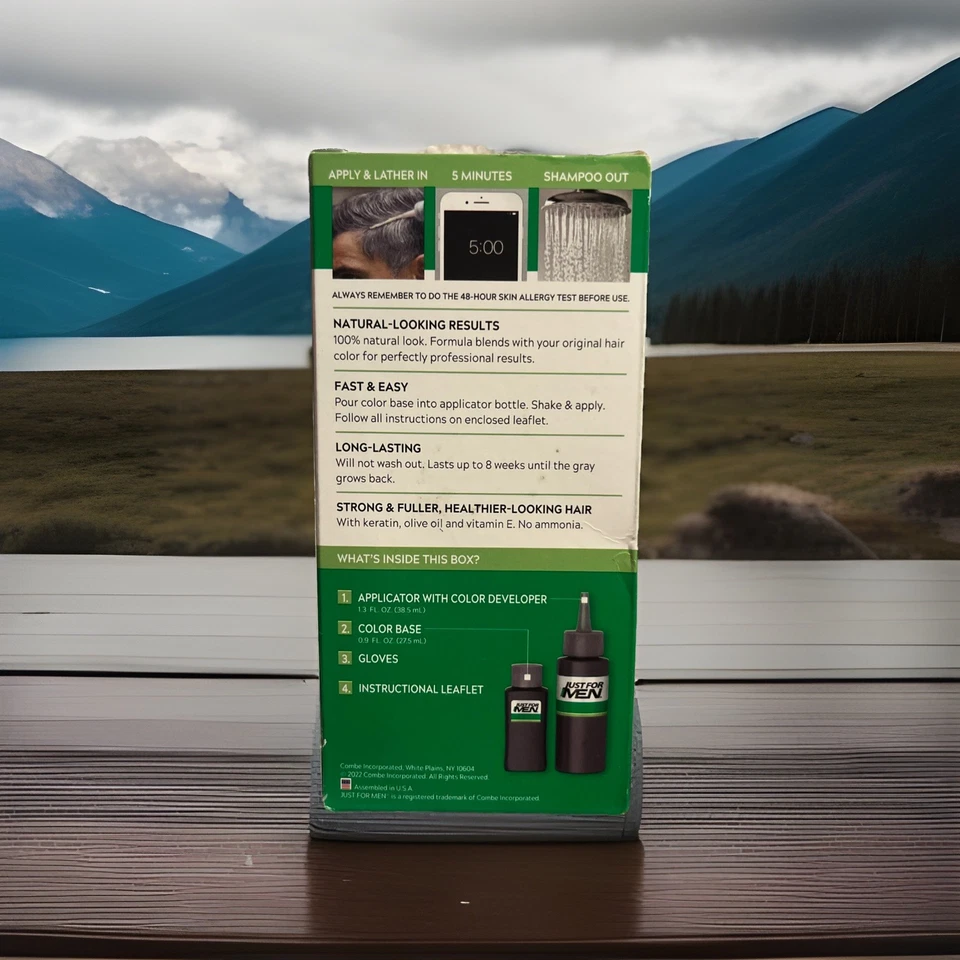 Champú en color de cabello Just for Men Original Formula #H-60 JET BLACK Foto 3 de 4