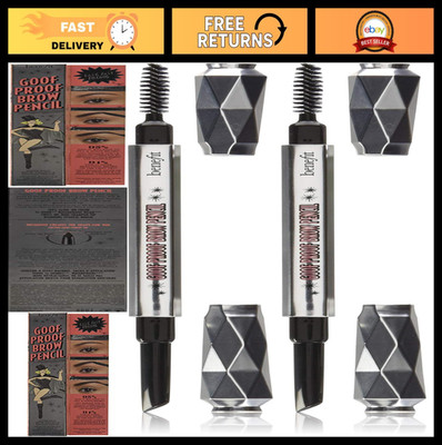 Dual Pack Goof Proof Brow Pencil - Deep Shade, 0.34g Each, Perfect for Flawless