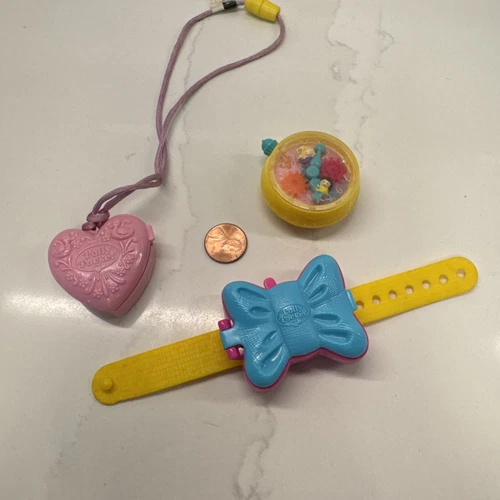McDonald's 1994 Polly Pocket #2 #3 #4 Locket, Bracelet, Watch