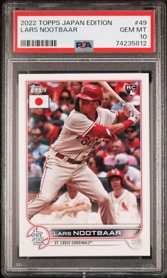 Lars Nootbaar 2022 Topps Japan Edition Rookie Card (RC)- PSA Lars Nootbaar 2022 Topps Japan Edition Rookie Card (RC)- PSA