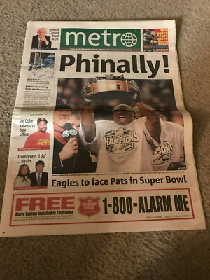 PHILADELPHIA EAGLES NEWSPAPER METRO 2005 NFC CHAMPS SUPER BOWL BRIAN DAWKINS