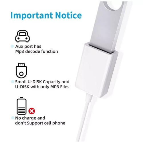 2X3.5mm Male Audio AUX Jack to USB 2.0 Type A Female OTG Converter Adapter Cable - Picture 4 of 7