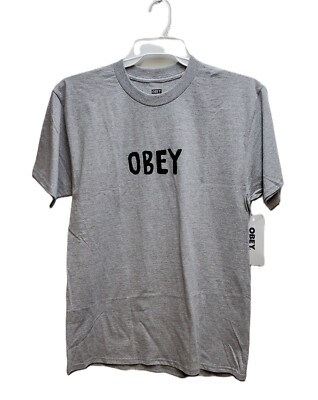 OBEY OG Men's S/S T-Shirt - Heather Grey - Medium - NWT